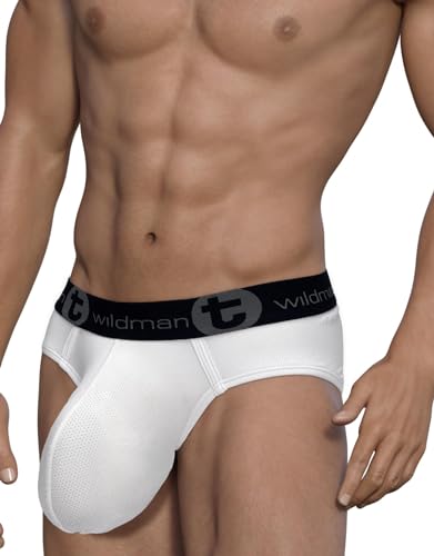 Wildmant Mesh Monster C*ck Brief White3