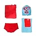 Mexican Wrestler Costume Adult Men Cape with Mask Crazy Priest Red Long Cloak Halloween Party Cosplay Outfits (XX-Large)
