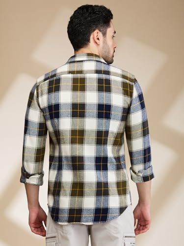 Image of Being Human Black Slim Fit Regular Collar Men's Shirt Clothing