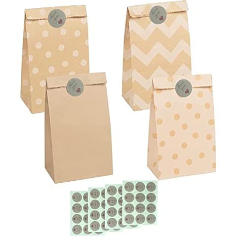 Bolsas de Papel Kraft Pequeñas con Pegatinas Cover