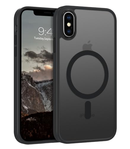 GaoBao Coque pour iPhone X/XS Compatible AVCE mag-Safe, Hybrid Magnétique Case Étui Translucide...