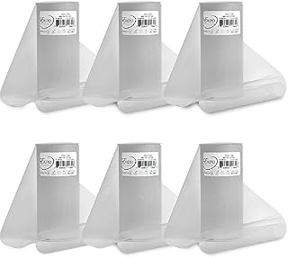 Expo International Pack of 6 Premium Shiny Spools of 6 Inch X 25 Yards | Silver Tulle