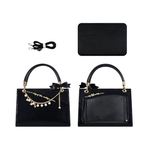 Greabuy Bolsos de hombro para mujer, bolso de hombro transparente Itabag, bolso cruzado con pantalla de pines, bolso escolar, estilo japonés, bolso de mensajero, bolso de mano y bolso de la compra