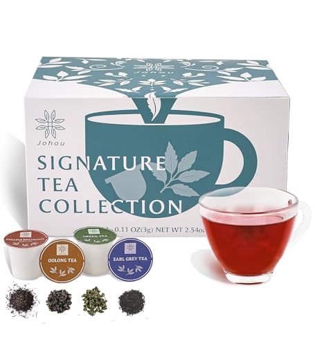 Image of Johou Tea Pods Variety Pack for All K-Cup Brewers, 4 Flavors, 24 Pods