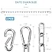 Syocsek 2 Pack Gate Chain Lock for Outdoor Fence with Carabiner, 5/32 x 24 Inch Stainless Steel Link Chains No Fear of Being Bent, Easy to Adjust Barn Chain for Livestock Gate, Silver