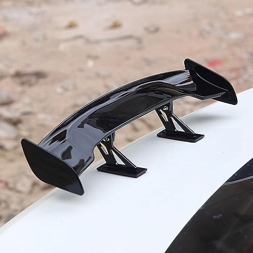 Image of Universal Mini Car Spoiler Wing | Premium ABS Auto Tail Wing Black | Easy Peel & Stick Installation for All Cars | Enhanced Driving Stability|1Pcs Car Mini Spoiler Wing
