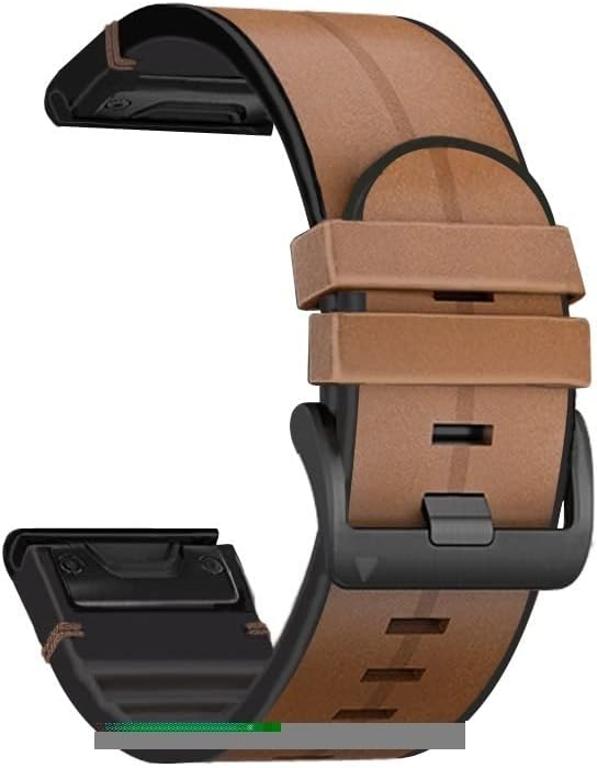 Leather Silicone Strap For 7X 7 / Smart Bracelet 22 26mm Quick Wristband