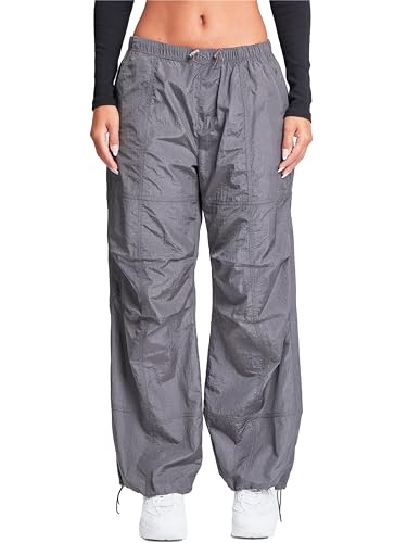 YMI Womens Jeans Women's Pull-on Nylon Parachute Pants
