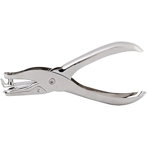 Asixx Perforadora Manual, Perforadoraón de Papel, Punzón para Papel,de Metal, Plata,para Hacer Manualidades,Herramienta de Oficina Cover