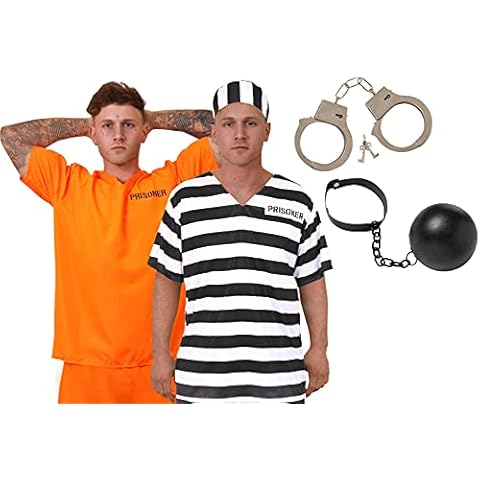 Adults Prisoner Costume with Accessories Cover