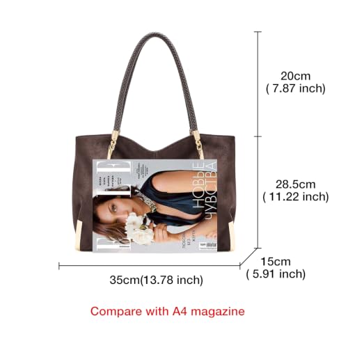 Image of FOXLOVER Large Capacity Tote Handbags for Women, Women's Top-handle Bags Fashion Shoulder Bags Purses Minimalist design
