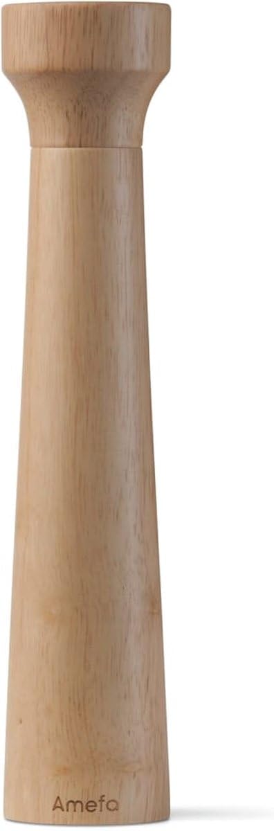 AMEFA Modern Wood Salt/Pepper Mill Wood Sharp Ceramic Grinder Pepper Mill Large Spice Mill