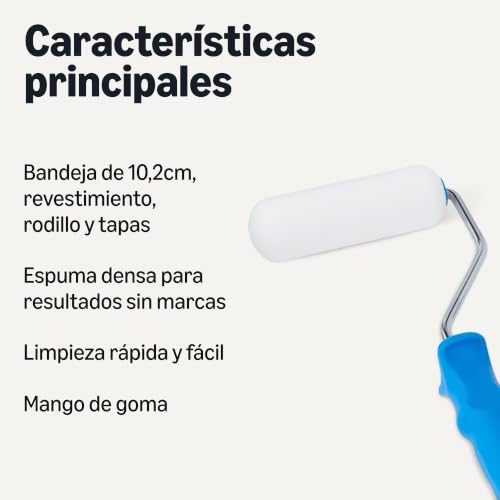 Miniatura 2 de Amazon Basics - Kit de rodillos de pintura de espuma, rodillo de 10 cm, paquete de 8