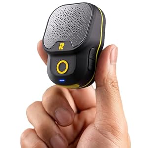 Wearable Bluetooth V5.3 Speaker, 30H Working Time Clip-On Wireless Jobsite Water-Resistant Portable Speaker, Built-in ENC Mic for Hands-Free Music/Calls, IPX7 Waterproof, TWS Portable Speaker