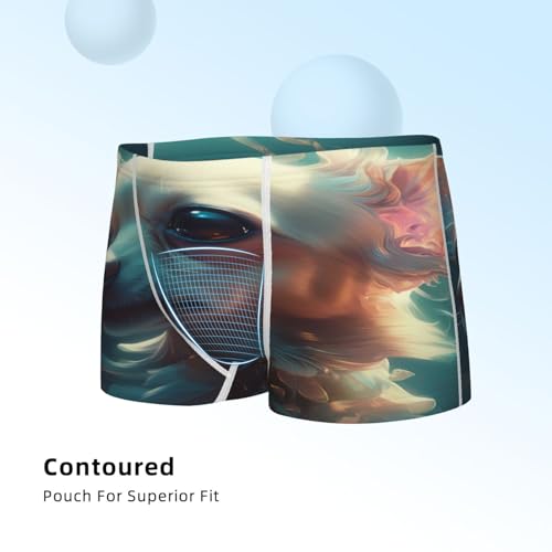 Boys' Cotton Boxer Brief Soft Underwear-Cute Flower Chihuahua Puppy4