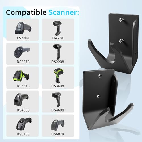Scanner Holder for Desk Barcode Scanner for Motorola Symbol Zebra Honeywell Barcode Scanner Holder LS2208 DS3608 1300G with Screws & Double-Sided Tape (4) by LIENIAO - Used condition - Image 4