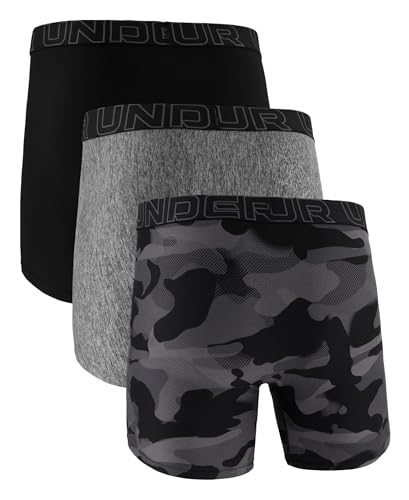 Image of Under Armour mens Multi-pack Performance Tech Boxerjock Brief, 6 inch Inseam, All-day Comfort & Soft