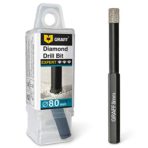 UNIVERSALE - Le nostre punte diamantate da 8 mm sono adatte per lavorare con gres porcellanato, ceramica, piastrelle dure, pietra, granito, marmo. Le punte trapano sono progettate sia per uso industriale in condizioni di lavoro difficili che per uso domestico.