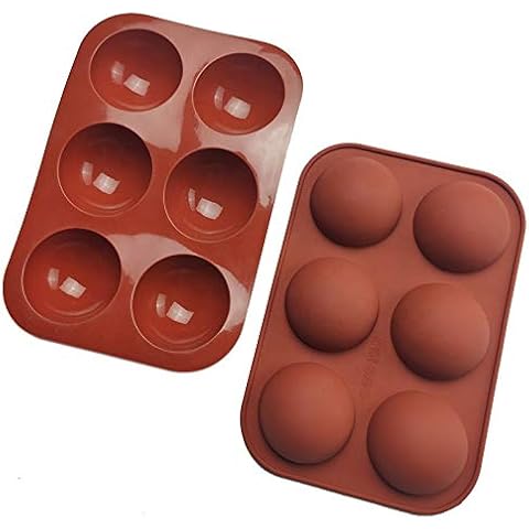 2 Pack Large Silicone Mold Chocolate Bomb Molds Hot Sphere Cocoa Bombs Baking Silicon Candy Moldes Cover
