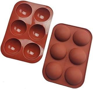 2 Pack Large Silicone Chocolate Bomb Molds | Hot Cocoa Sphere for Baking | Non-Stick Silicone Candy & Dessert for DIY Treats & Sweets