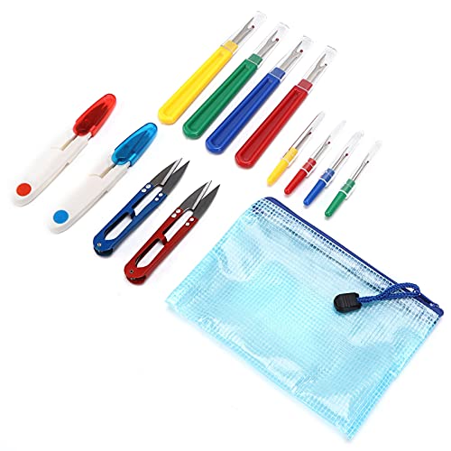 Kit de Tijeras de Sutura Manejo Plástico Portátil y Liviano para Coser, Roscarse, Diferentes Tamaños y Bordados