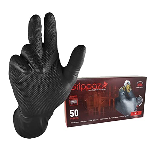 Gants atelier nitrile ecailles de poisson pour entretien moto et mécanique auto