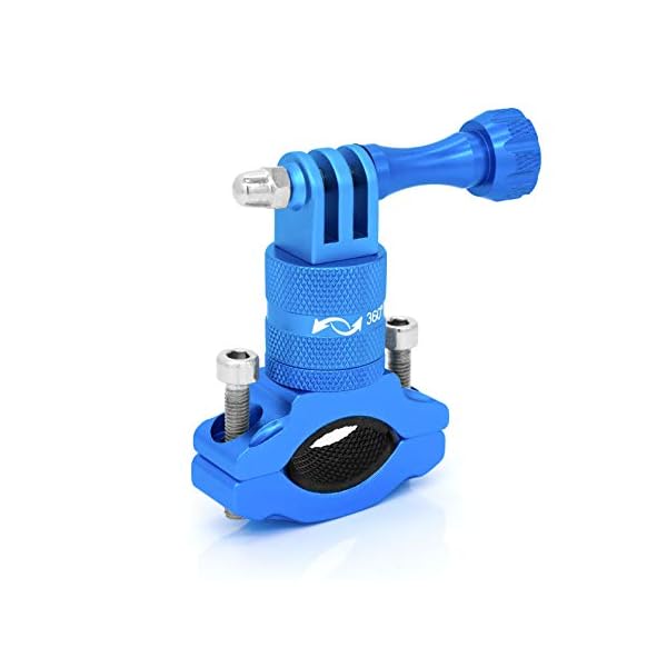 MyGadget Action Cam Fahrradhalterung 360° Metall - Fahrrad Motorrad Rohr Lenkerhalterung Halterung Kompatibel mit u.a… – Bild 3