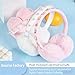 SPONGL Fashionable Plush Earmuffs for Women Girl with Artificial Pearls Winter Warm Comfortable Ear Warmer for Daily Cycling