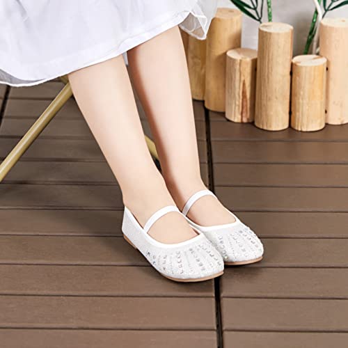 Image of GINFIVE Toddler Girls Dress Shoes Little Girls Mary Janes Ballerina Flats Shoes Toddler