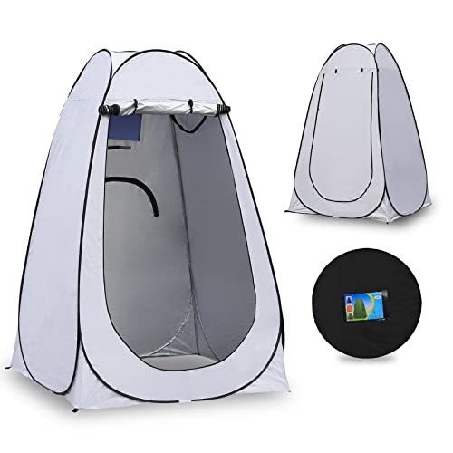 CLIPOP Tienda de Ducha Camping, Tienda de Campaña de Privacidad Antirayos UV Tienda de Vestuario con Ventana Bolsillo y Bolsa de Transporte