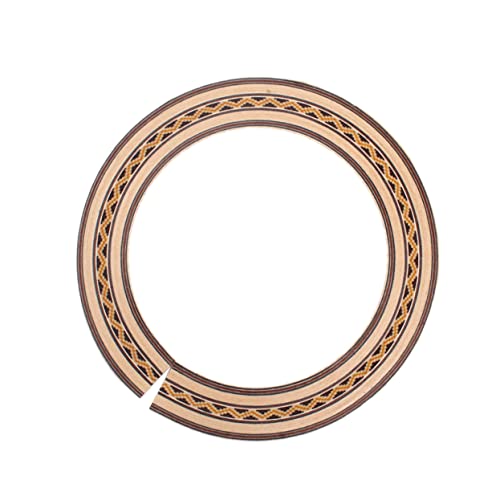 Holibanna Guitar Sound Hole Rosette Wooden Acoustic Guitar Accessory Durable Rosette for Classical Guitars Brown High Grade Material Easy to Install Color with Light