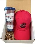 Pickleball Marketplace - 16 oz Tumbler & Cap Gift Set - Slider Lid and Thermal Insulated - Made In The USA Tumbler & Red Pickleball Cap