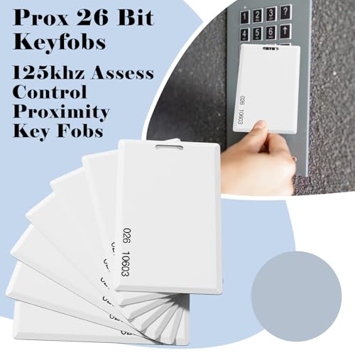 Image of 100 Pack 26 Bit Proximity Clamshell Weigand Prox Swipe Cards Key Card Compatable with ISOProx 1386 1326 H10301 Format Readers and Systems, Works with Most Access Control Systems