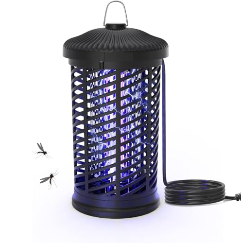 Lámpara Antimosquitos Eléctrico,Cable de 10 pies con Interruptor, matamoscas eléctrico e Insectos, Repelente antiinsectos, Rango Efectivo de 2100 pies Cuadrados para Interiores y Exteriores