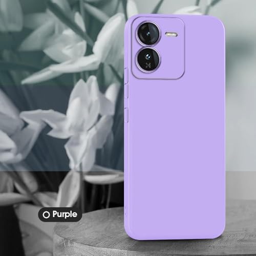 Image of Back Cover for iQOO Z9 5G | Full Camera Protection | Premium Liquid Silicon Case | Flexible Bumper Case for iQOO Z9 5G (Purple)