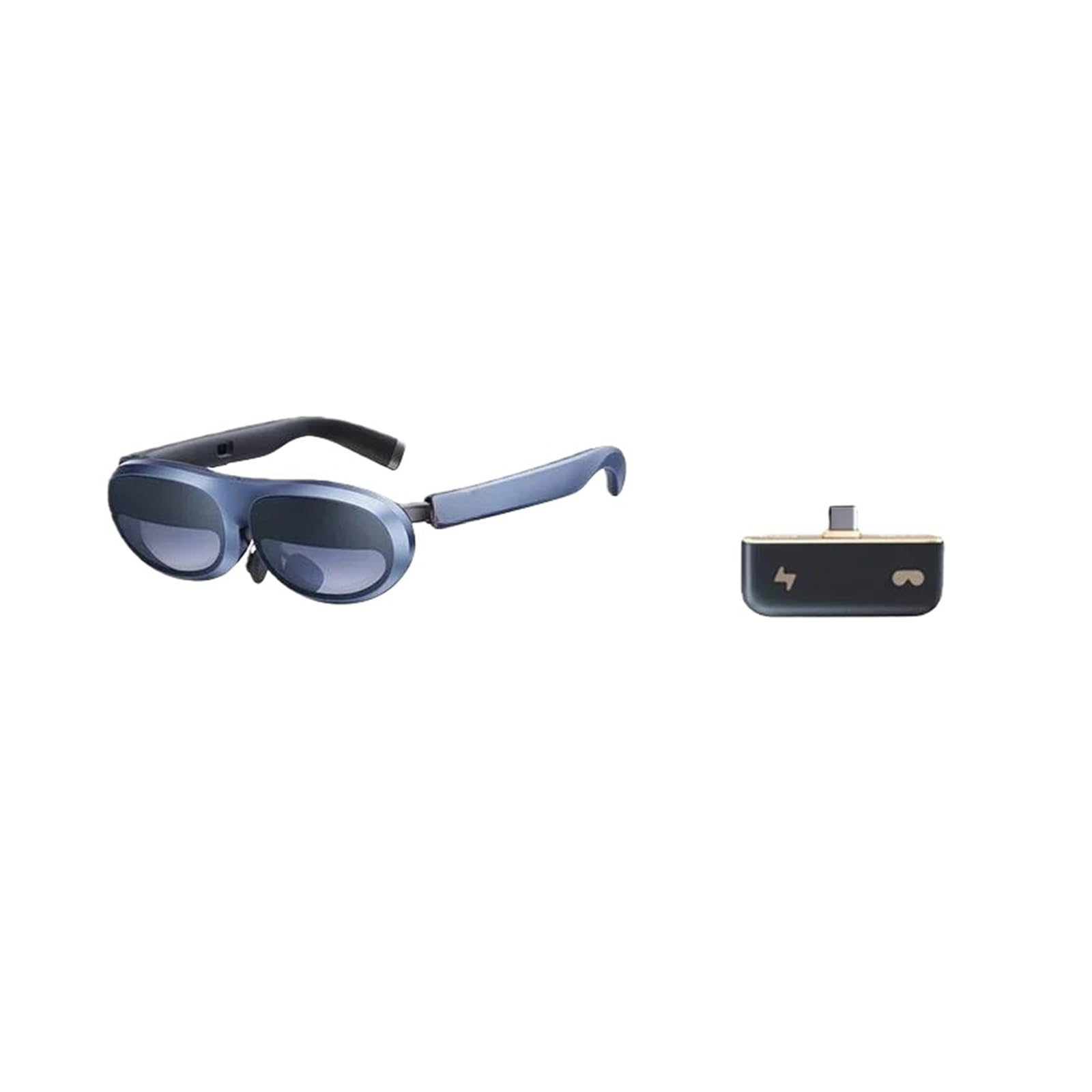 Compatible For Rokid Max AR 3D Smart Glasses Micro OLED 215”Max Screen 50° FoV Viewing For Phones/Switch/PS5/Xbox/PC VR All-in-One(Whit HUB)
