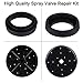 TBER Black Pre-Rinse Spray Valve Repair Kit for All Commercial Kitchen Sink Sprayer Spray Face Bumper and Screw Repair Part (Black)
