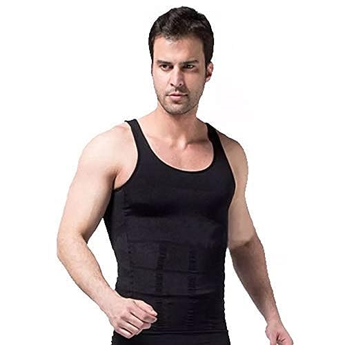 Shiddharth Men’s Slimming Body Shaper Vest Shirt Abs Abdomen Slim Stretchable Weight Loss Shirt Compression Muscular Tummy Tucker Vest (Black) Shiddharth Men’s Slimming Body Shaper Vest Shirt Abs Abdomen Slim Stretchable Weight Loss Shirt Compression Muscular Tummy Tucker Vest (Black)
