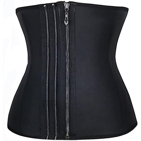 ICEGIA Black Satin Sexy Strong Boned Corset Lace Up Overbust Waist Cincher Bustier Bodyshaper Top Cover