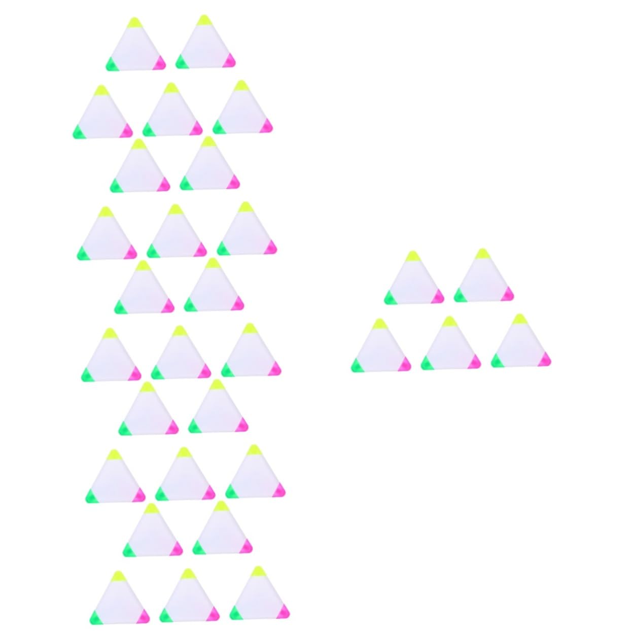 DOITOOL 6 Set Evidenziatori Triangolari Fluorescenti Ergonomici Per Ufficio E Scuola Per Scrittura 5 Pezzi*6