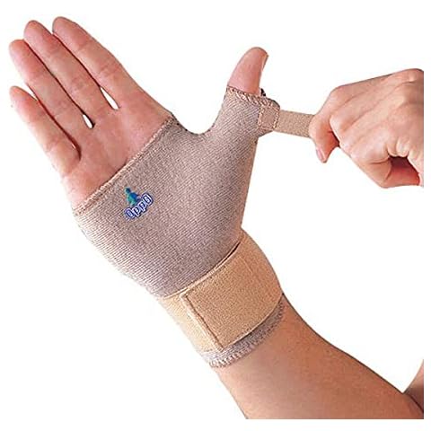 Neoprene WRIST / THUMB Spica Support by OPPO - Medical Bandage Hand Glove - Adjustable Compression Strap - De Quervain's Disease / Ligament Injury Recovery Brace / Sprain / Strain / Carpal Tunnel / RSI Wrap with HOOK & LOOP Closure / Tenosynovitis (L -- 18.4-21.0cm) Cover