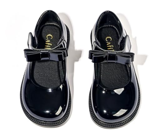 Girls' Mary Jane School Uniform Shoes Black Leather Princess Ballet Flats for Toddler/Little Kid4