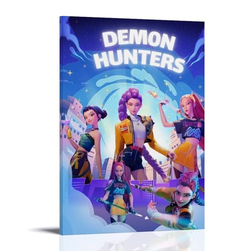 GZHYMXOZ KPop Demon Hunters - Póster de lienzo clásico popular de anime para pared,...