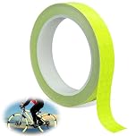 Reflective Tape, 2 cm X 10 m Fluorescent Tape Outdoor Waterproof Reflective Strips Glow in The Dark Yellow Safety Tapes Self-Adhesive Hi Vis Warning Stickers for Bikes Motorcycles Helmets Backpacks