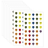 YEWROXY 10 Sheets Rifle Scope Turret Stickers,Scope Adjustment Dope Stickers for Long Range Shooting and Hunting,Rifle Scope Accessories Turret Tags Fit Most Scope Caps