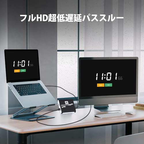 GAOZHOU HDMI キャプチャーボード Switch対応 4K パススルー対応 1080P 60FPS USB 3.0 高速伝送 ビデオゲームキャプチャー ボード の商品画像 2