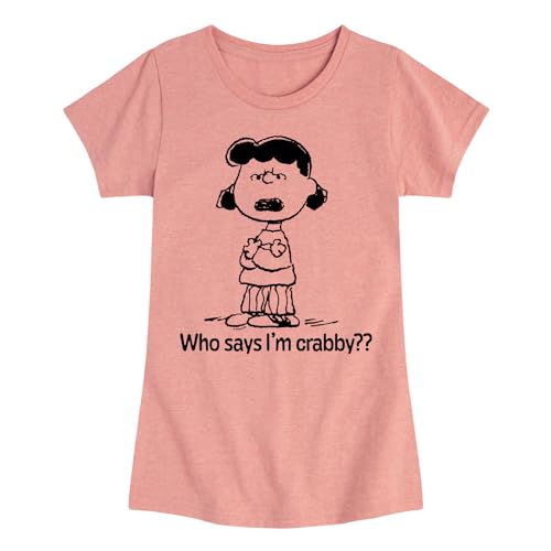 HYBRID APPAREL - Peanuts - Who Says Im Crabby Lucy - Toddler & Youth Girls Short Sleeve Graphic T-Shirt