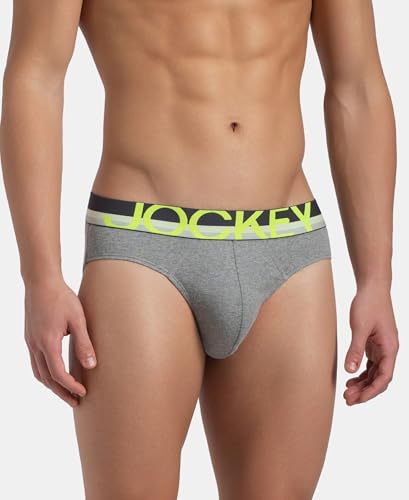 Image of Jockey FP02 Men's Super Combed Cotton Rib Solid Brief with Ultrasoft Waistband (Pack of 2)