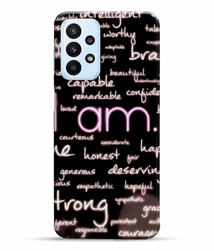 Image of Printed Hard Back Case Cover & Compatible for Samsung Galaxy A23 LTE | A23 5G | Samsung A23 5G | Motivation Quotes (Multicolor) - D1190
