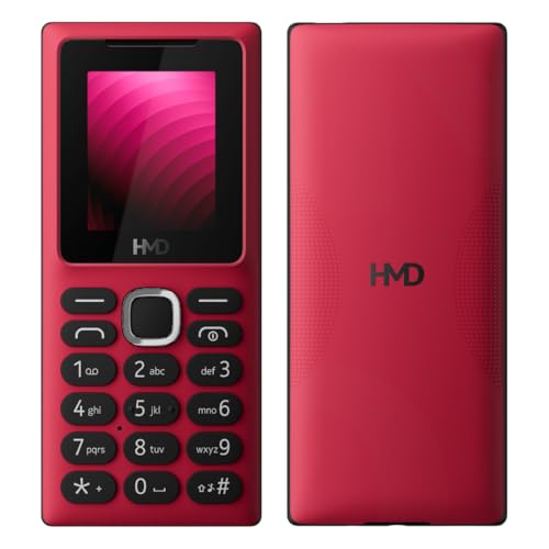 Image of HMD 100 Keypad Mobile Phone | Single SIM, Long Lasting Battery, Durable Design, Wireless FM Radio, Phone Talker, 1-Year Replacement Guarantee | Red